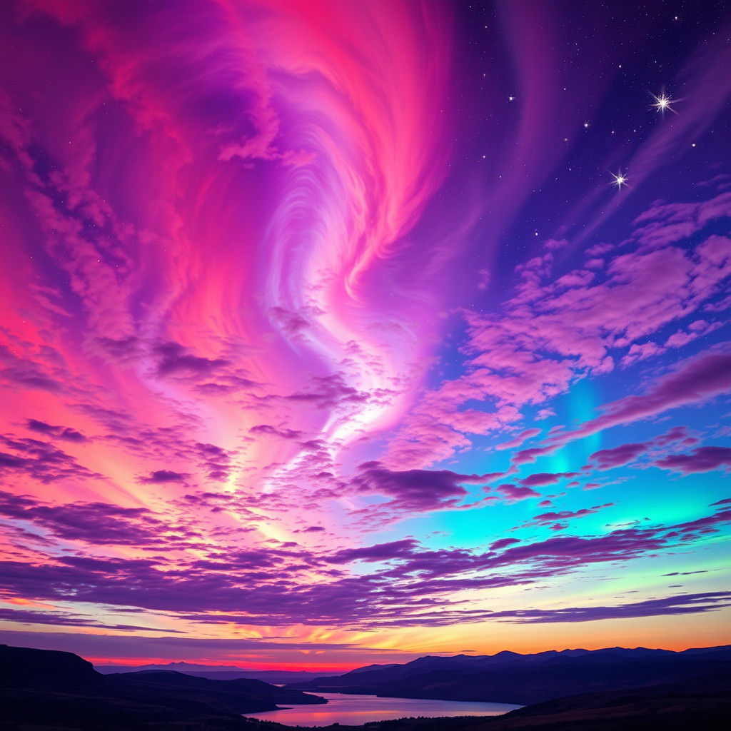 Mesmerizing Colorful Sky with Vibrant Hues