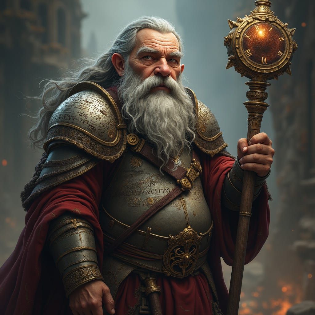 Wisdom of the Ancient Dwarf in Armor