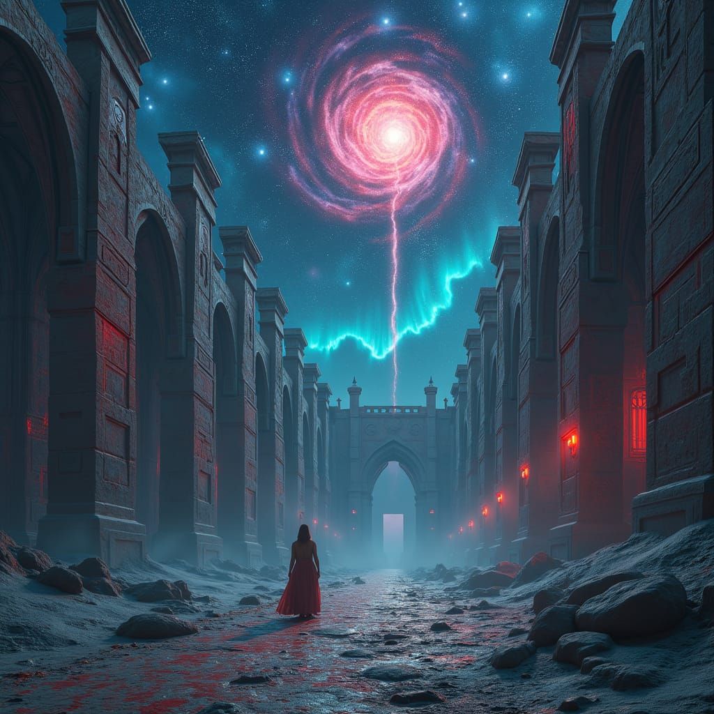 Ethereal Afterlife Dreamscape in a Surreal Style