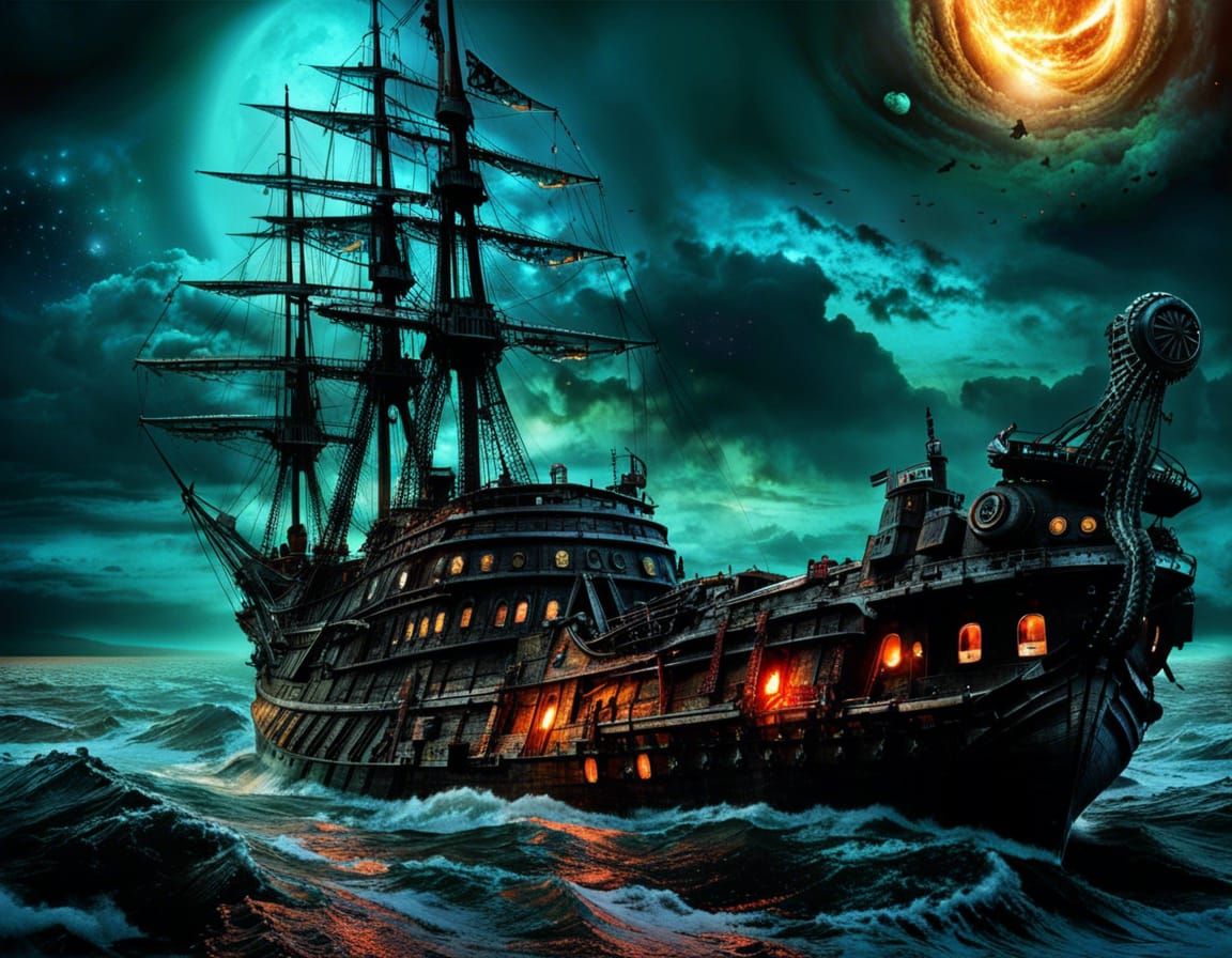 Ethereal Space War with Haunted Warships and Kraken