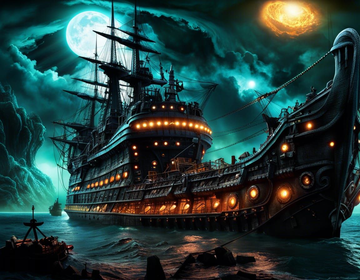 Haunted Warships Clash in Epic Space Battle