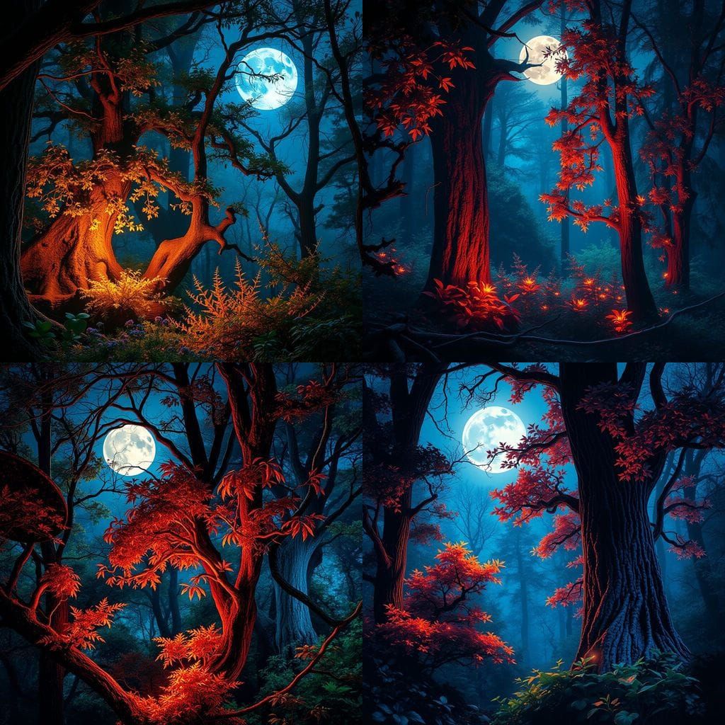 A mystical forest and vibrant foliage