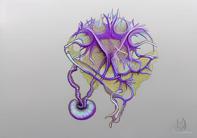 Australian Native Fractal Design with 3D Shading