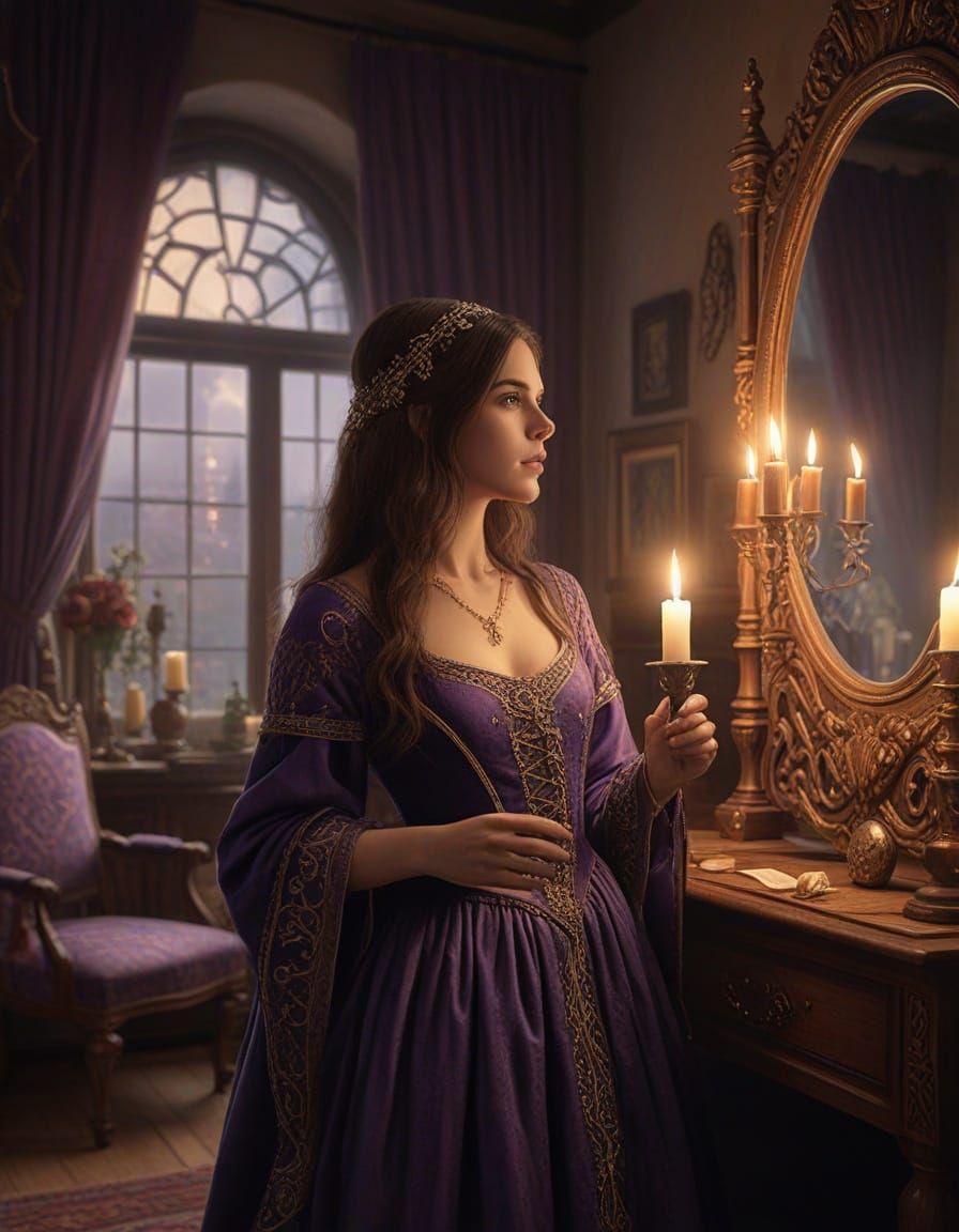 Lady in Lavender Hush of Medieval Majesty
