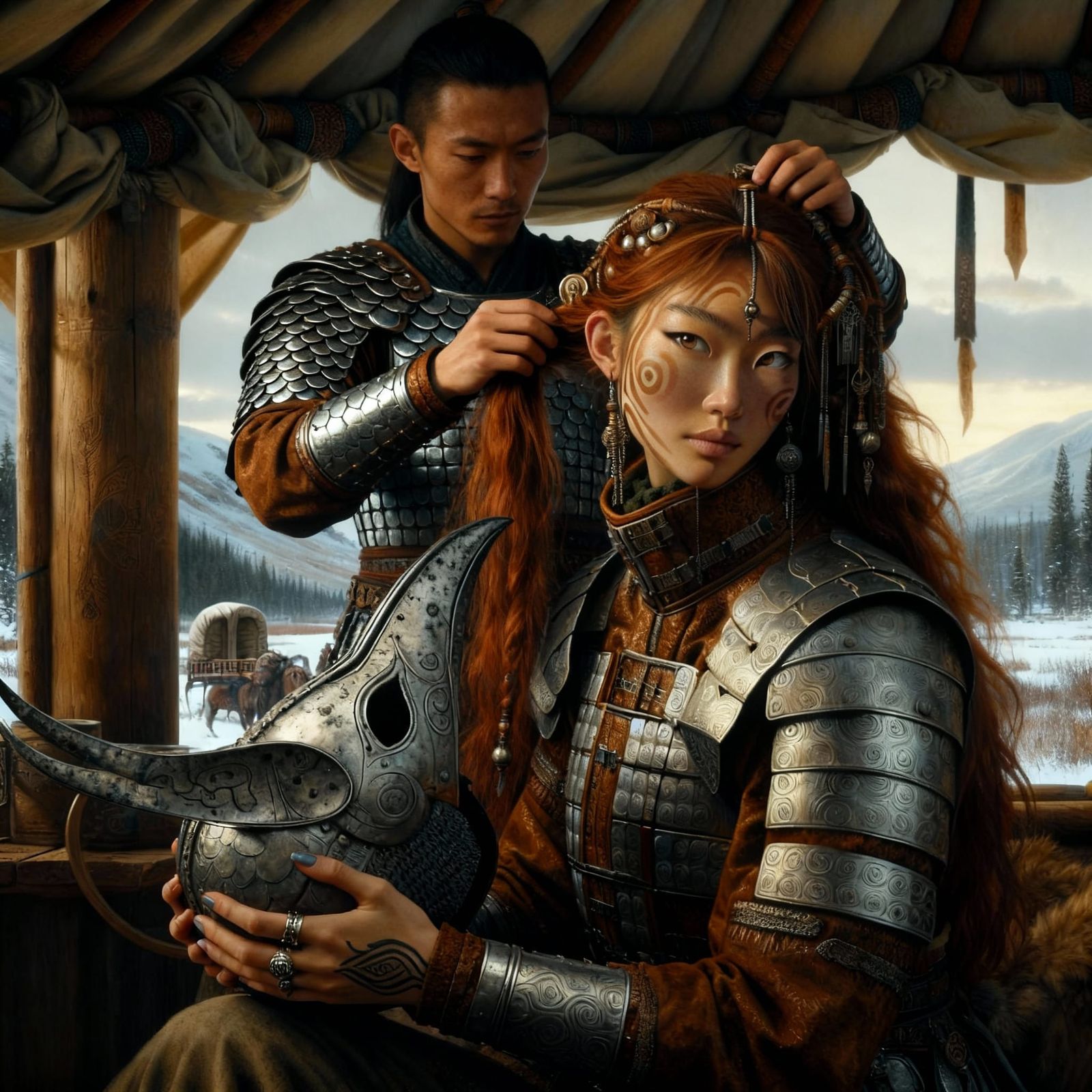 Film scene: Aruul Khara-Sün & Töörgen Arkhai-Tesh - Dialogue & Wisdom