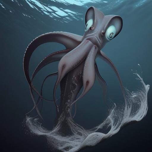 Rare footage shows a giant deep-sea squid wrapping its arms around a camera at a depth of about 1km (0.6 miles), where c...