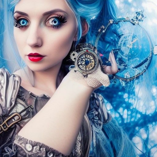 Steampunk Alice in Wonderland Portrait