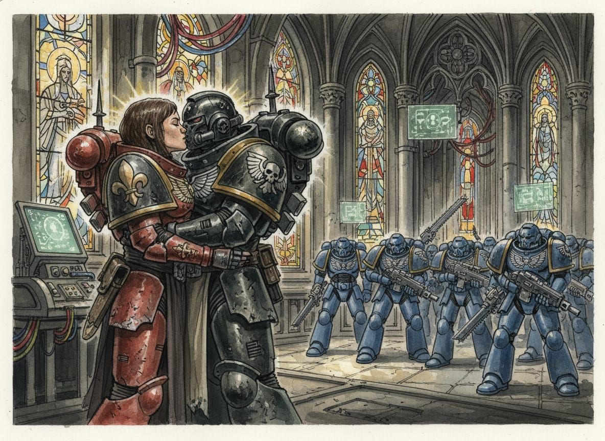Warhammer 40k Sisters of Battle and Dark Angels Embrace