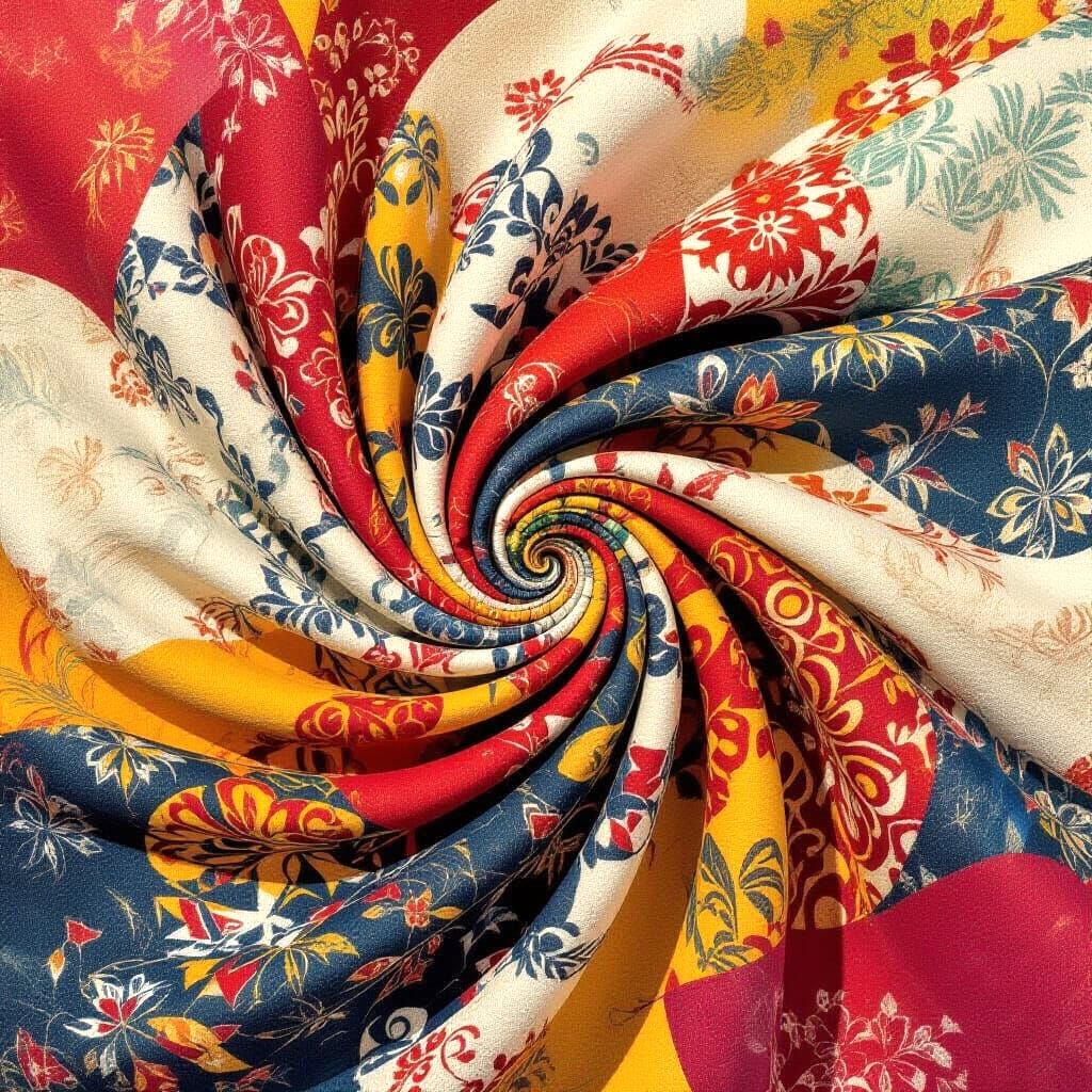 Abstract Fabric Mashup in Neo-Dada Style