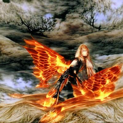 Six-Winged Angel of Fire: A Divine Vision