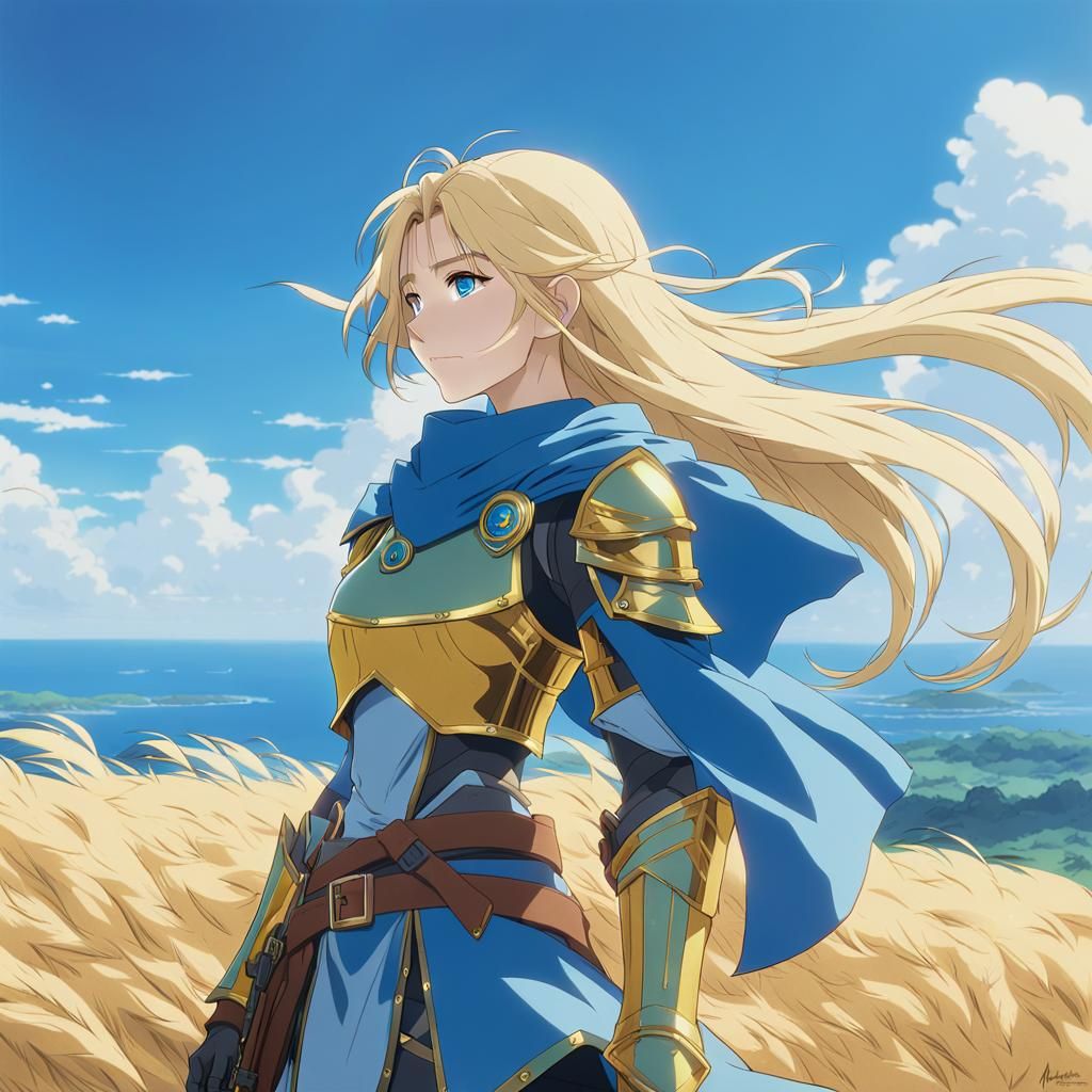 Anime Bounty Hunter in Ghibli Style