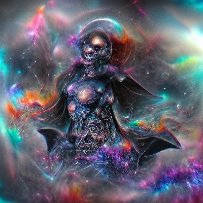 Astral Abaddon: Holographic Cosmic Illustration