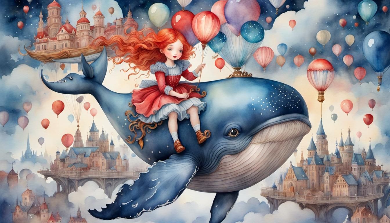 3 pictures: Mom, Dad, last night I got to ride a whale.