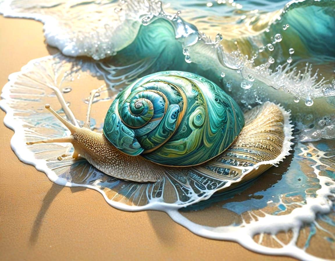 A fancy sea snail
