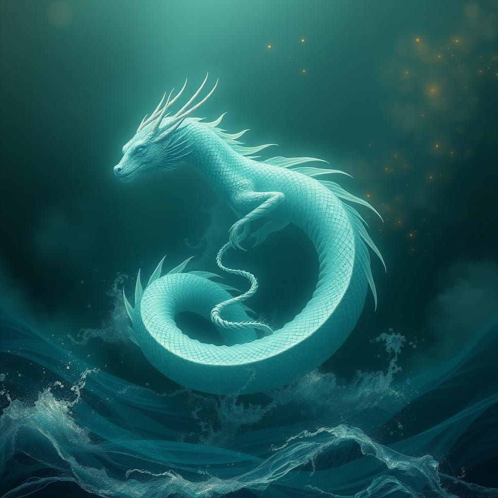 Mystical Oceanic Chimera in Ethereal Light