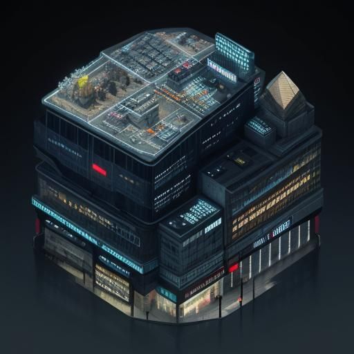 Dystopian Immigrant Walks in Low-Poly Cityscape