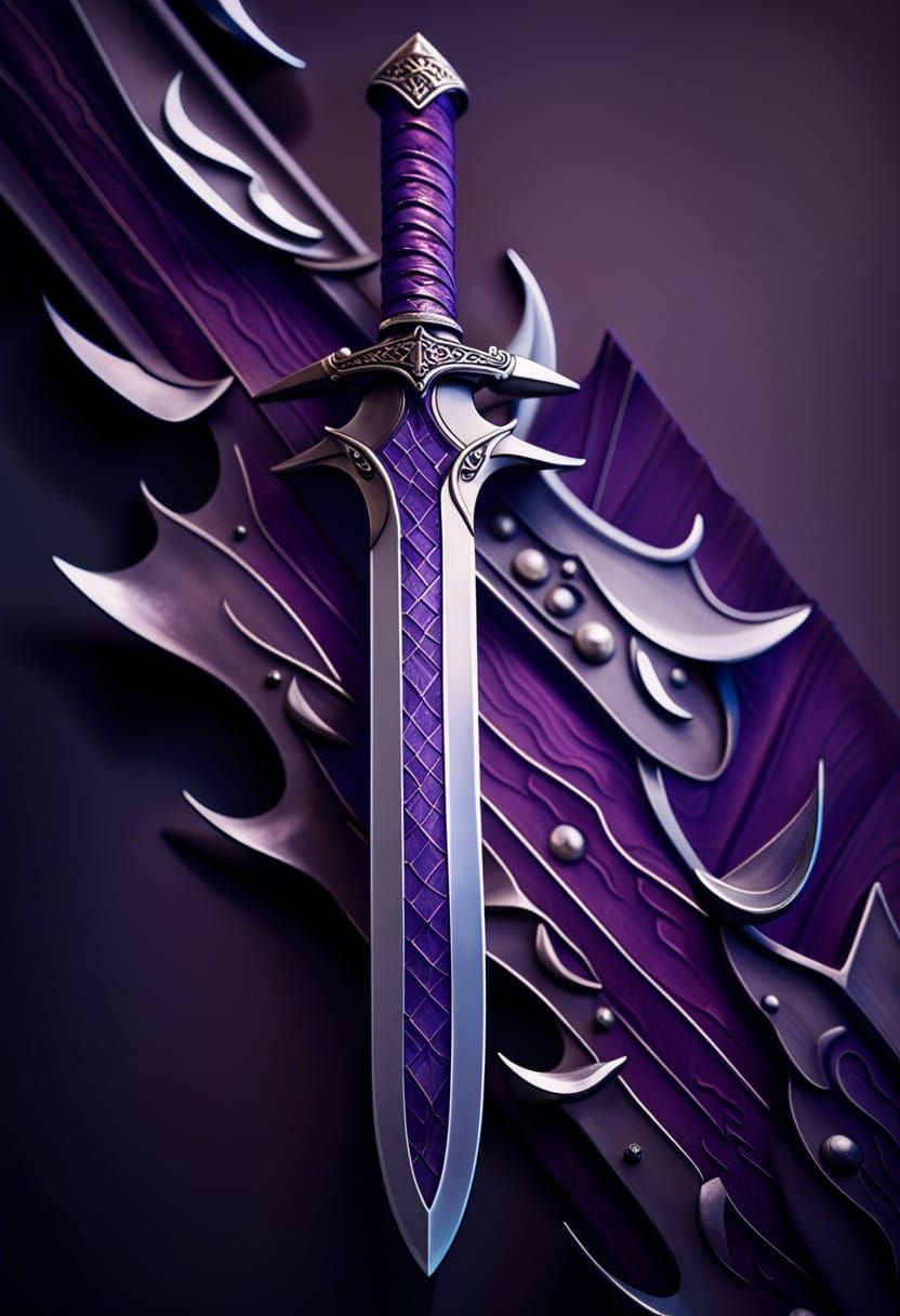 Pattern Shardblade: Purple Sword in 8k Resolution