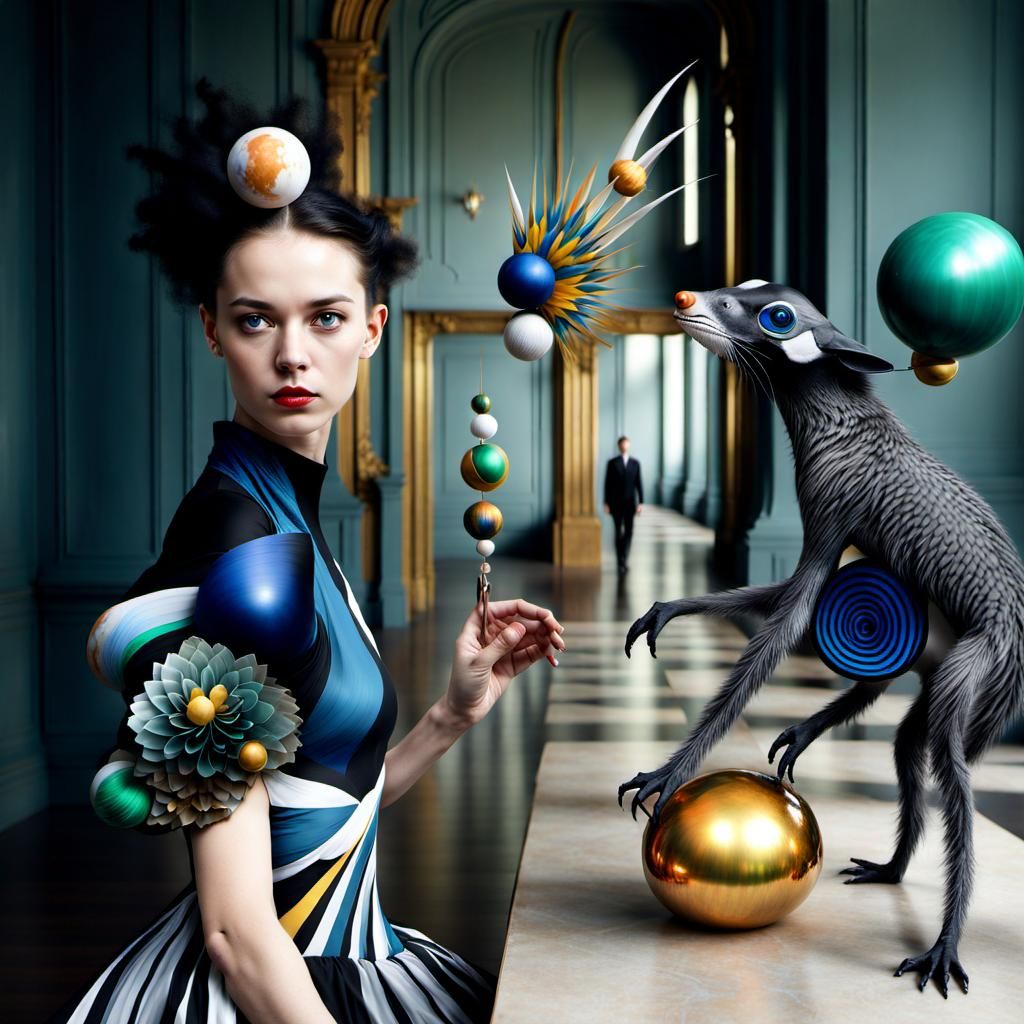 Secret Squirrel in Abstract Expressionist Painting