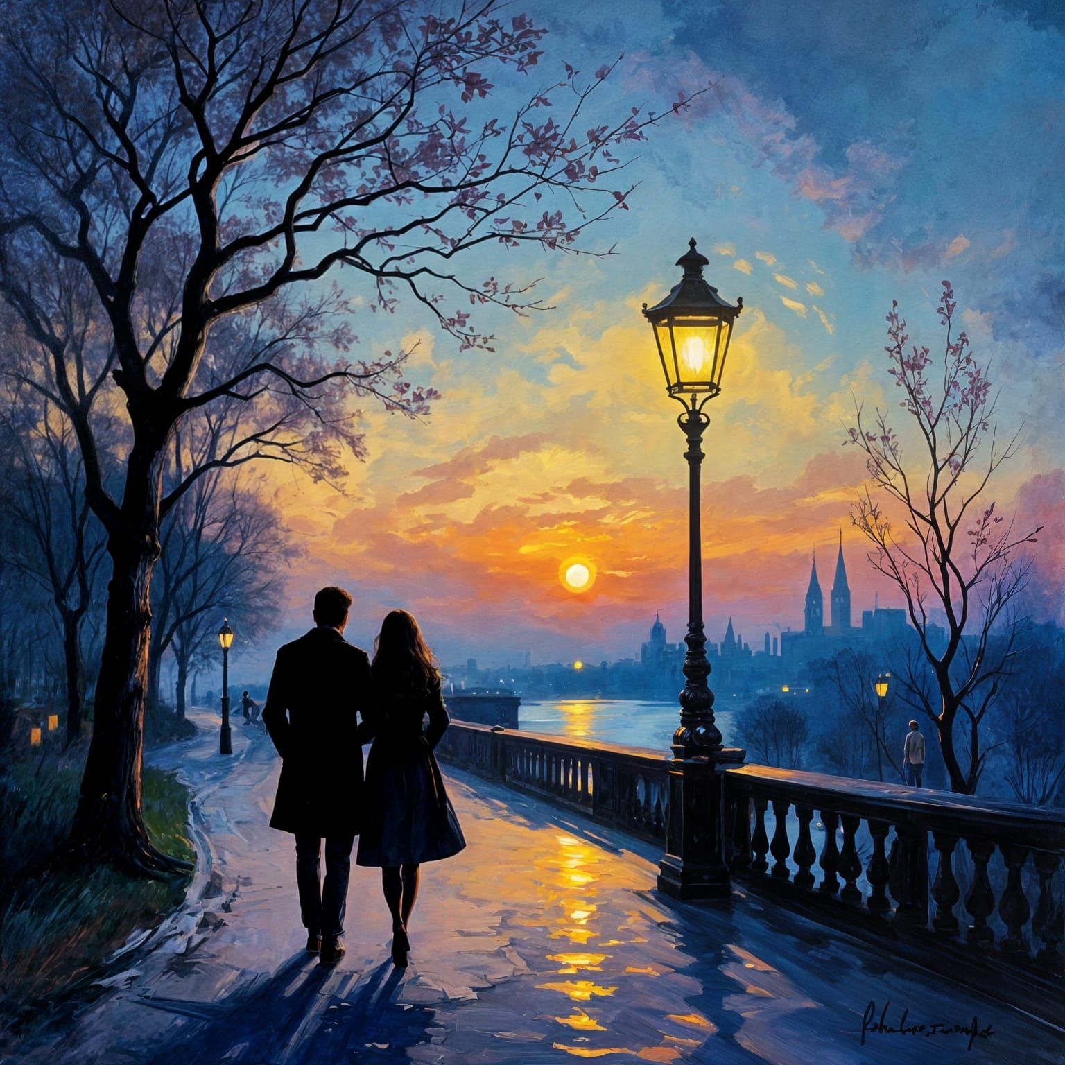 Two People Parting in a Somber Farewell