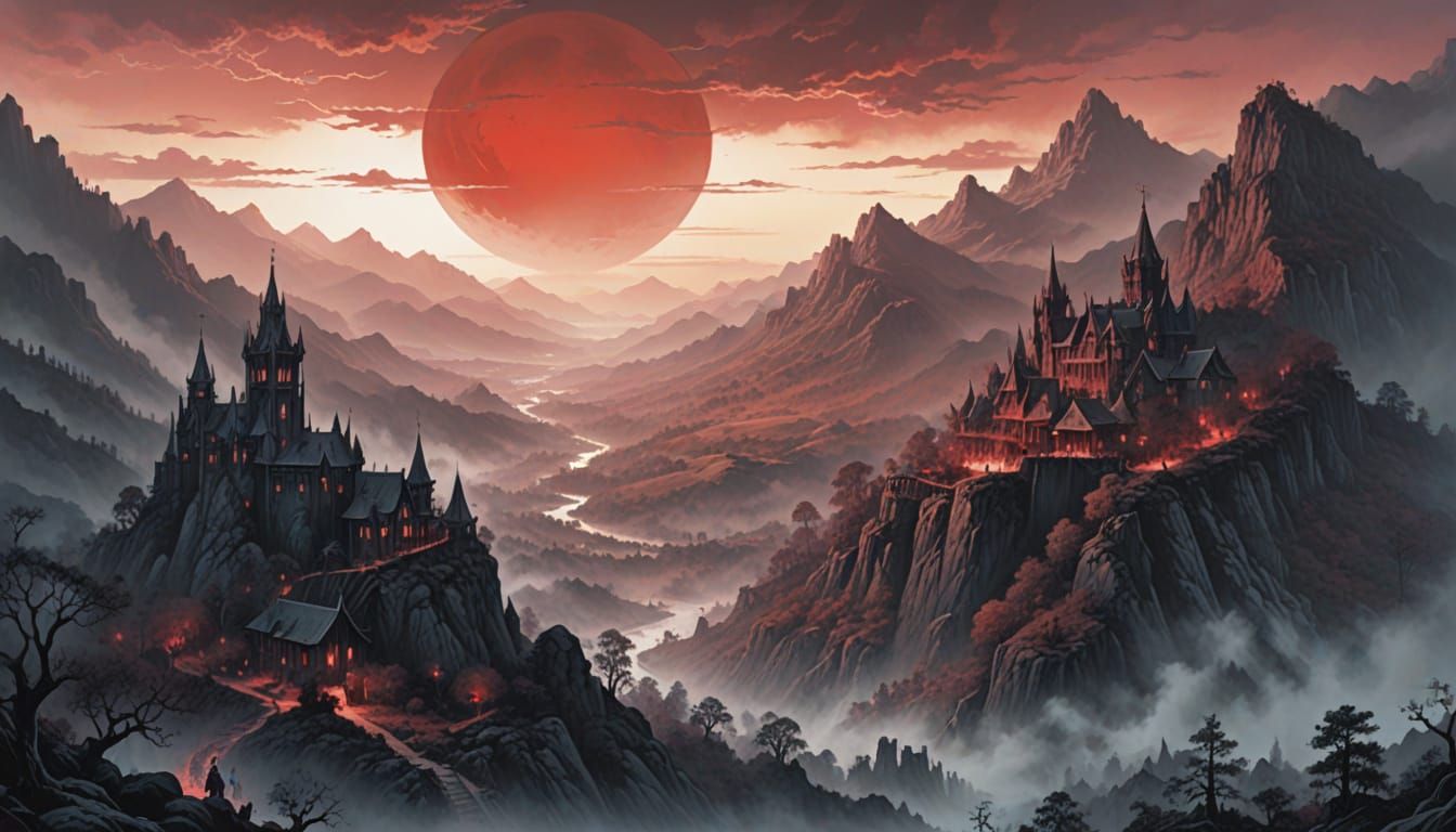 Ethereal Valley of the Blood Moon
