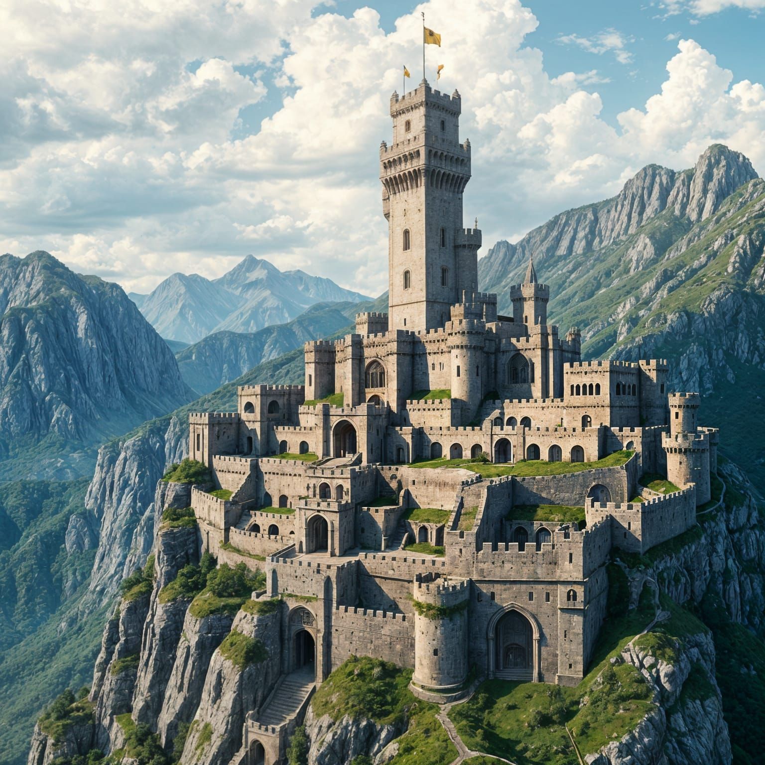 Minas Tirith Fortress City in Hildebrandt Style
