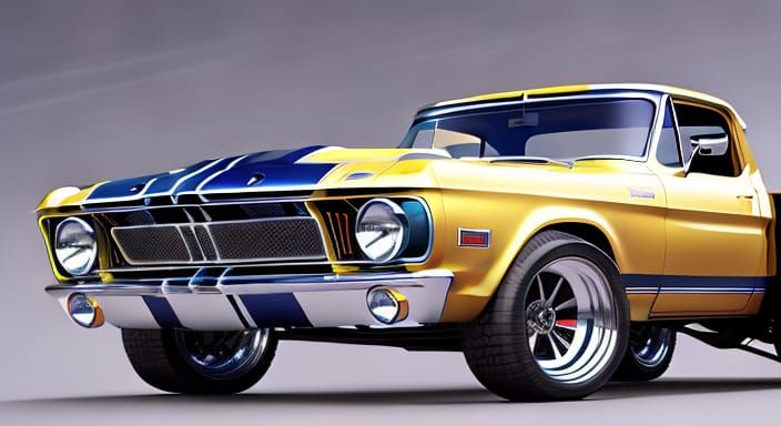 Ford Shelby F100 Truck: Hyperrealistic Concept Art