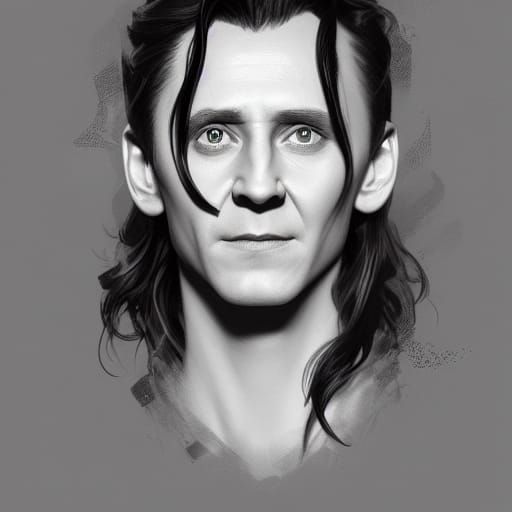 Loki Portrait in Art Nouveau Style