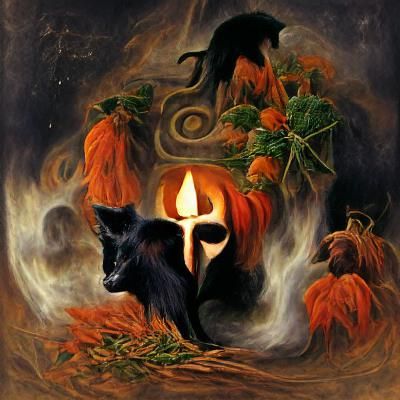 Samhain Celebration: A Digital Art Depiction
