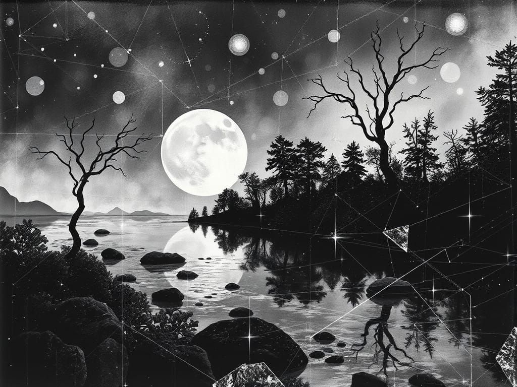 Neural Network's Klimt-Inspired Dream of a Fox Fern