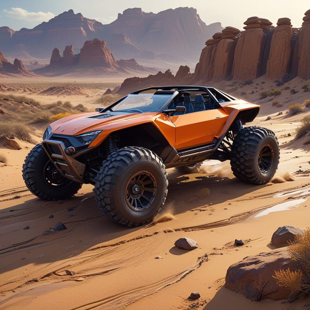 Futuristic Off-Road Tub with Aggressive Tires