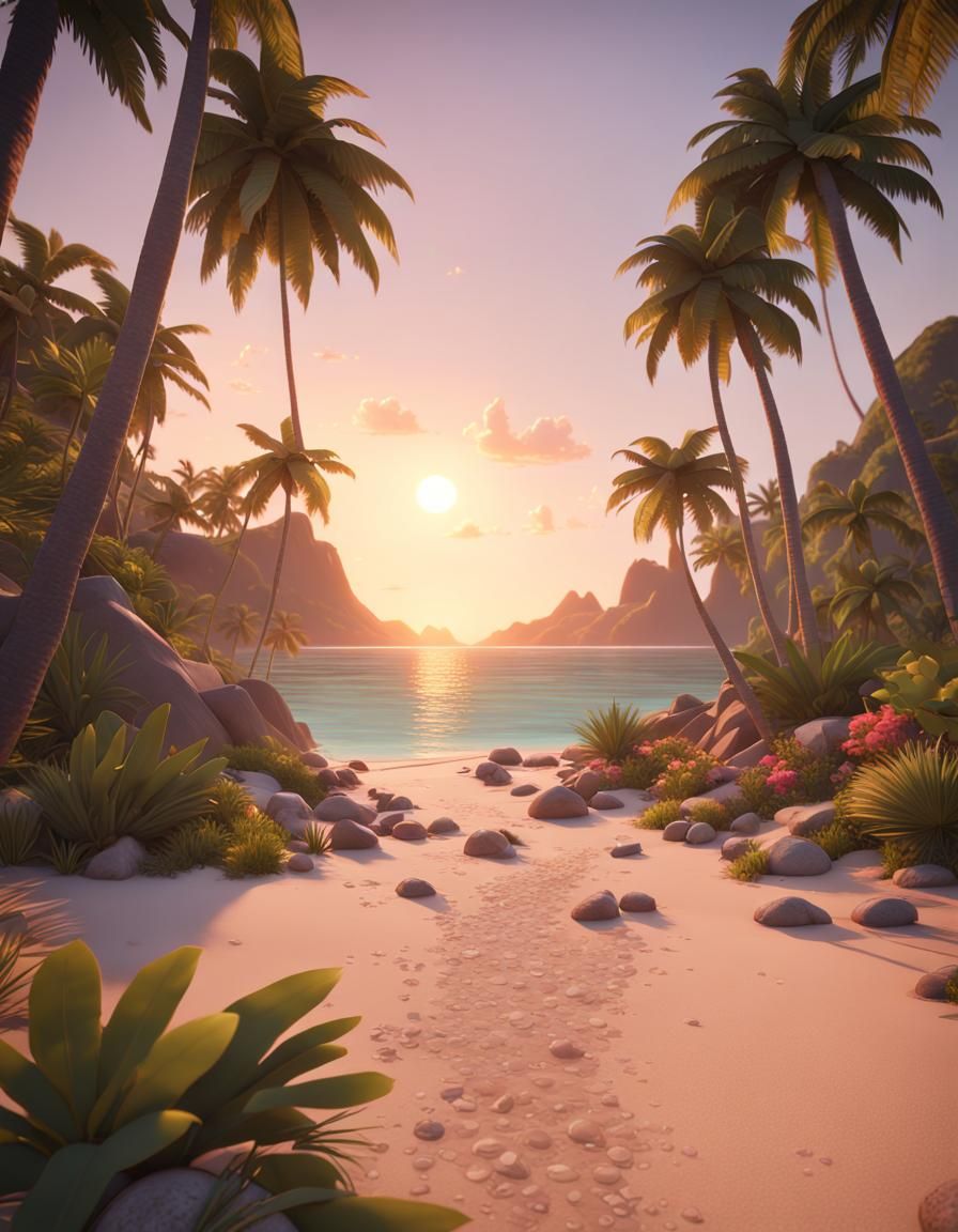 Polynesian landscape