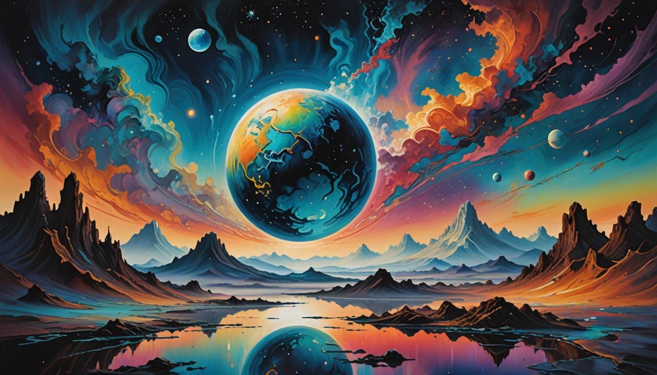 Dreamlike Planet Shimmers with Cosmic Beauty