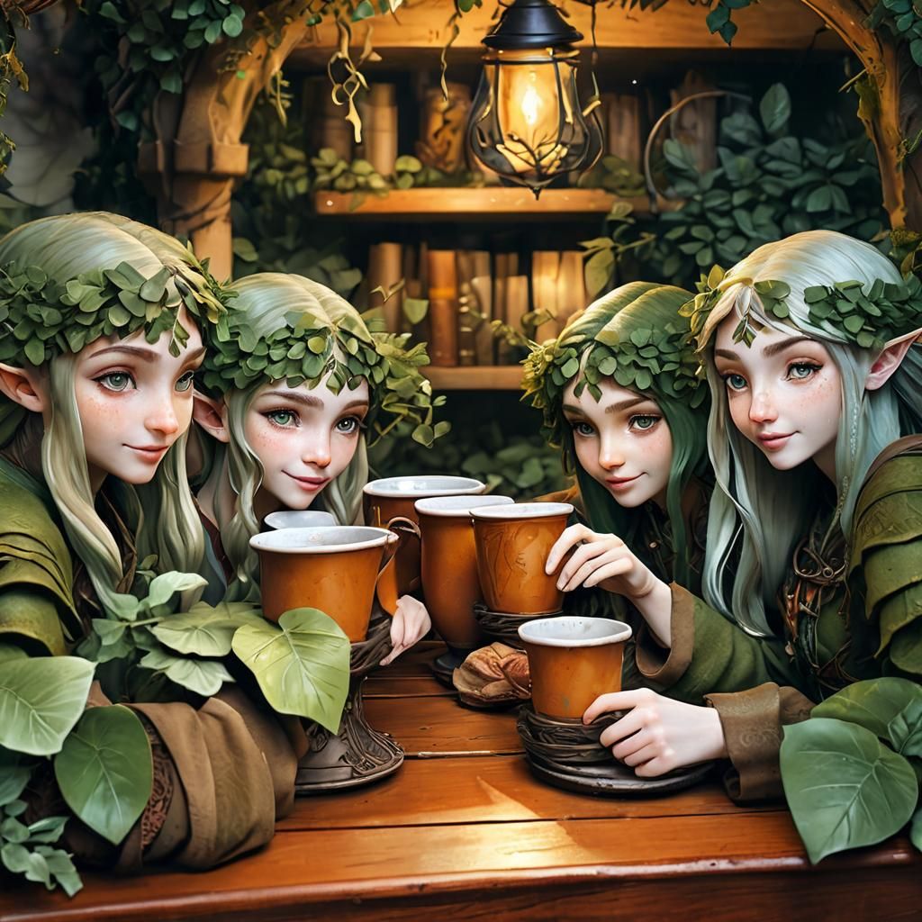 Ethereal Elf Maiden in Lush Fantasy Art