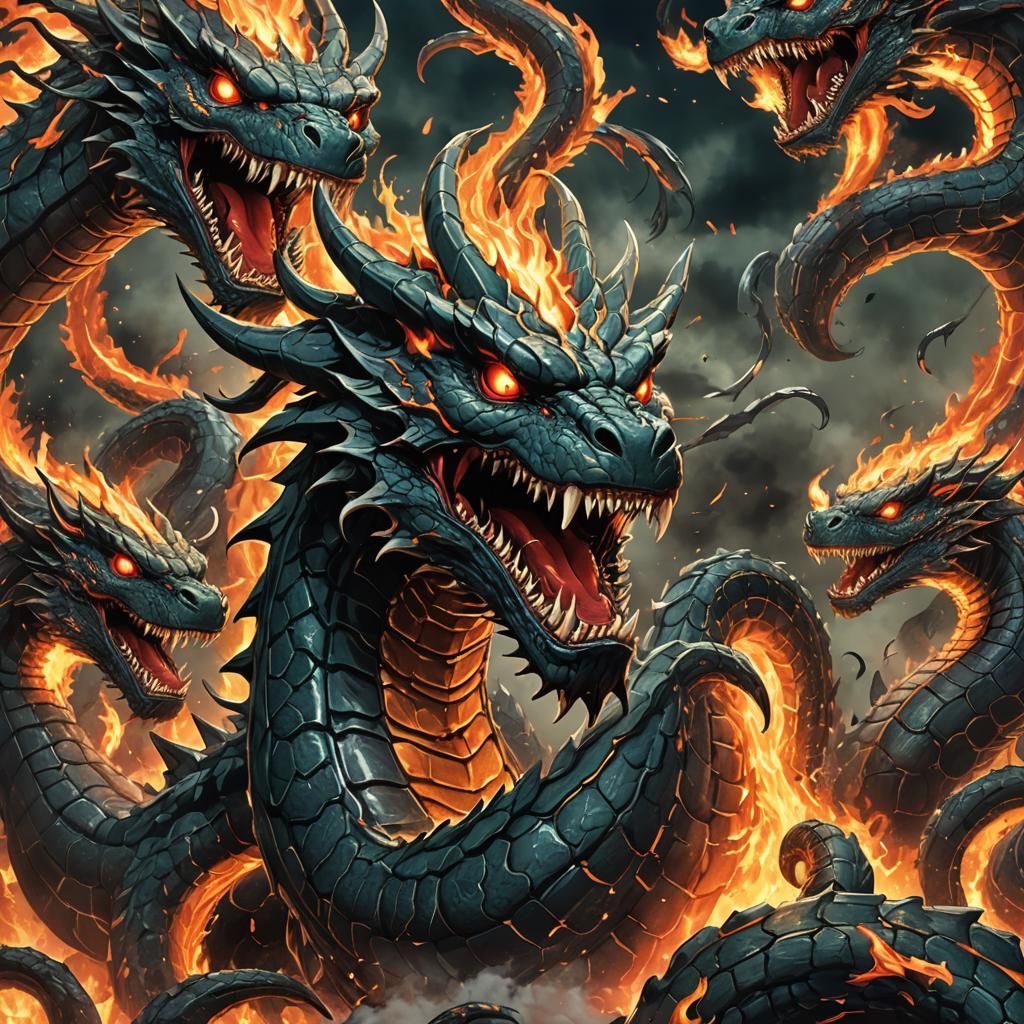 Kaiju Hydra Rises: Anime Cel-Shaded Manga Scan