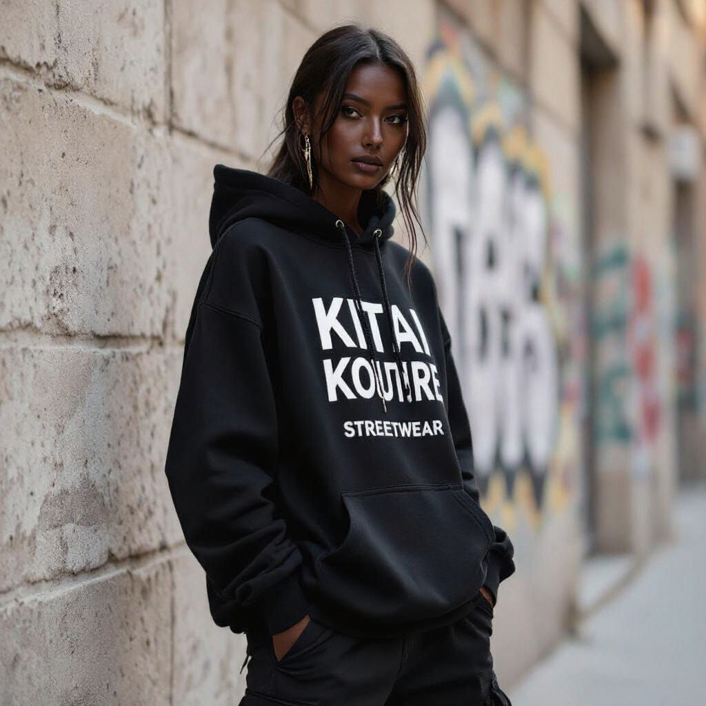 Kitai Kouture Streetwear Featuring Black Model