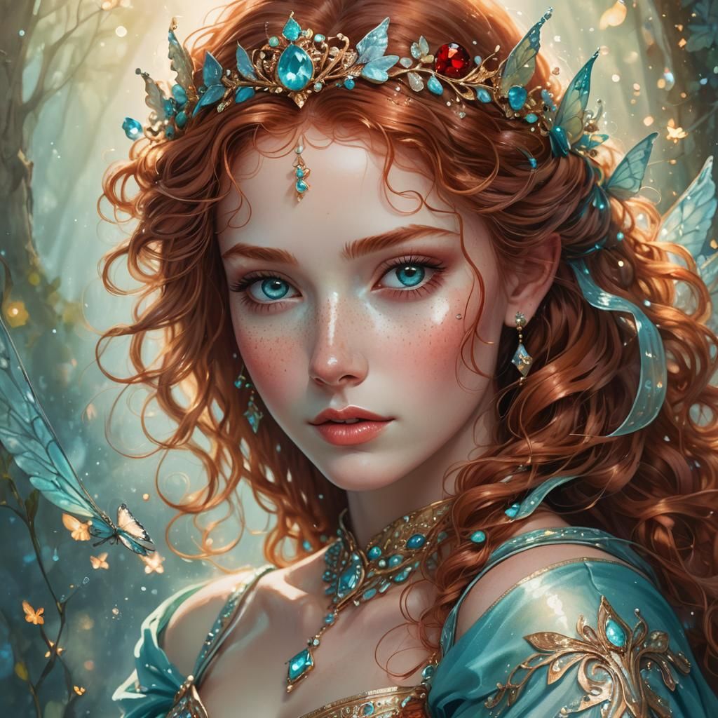 Enchanting Fairy-Tale Princess Portrait in High Resolution