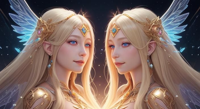 Triplets: Cosmic Women with Transparent Wings