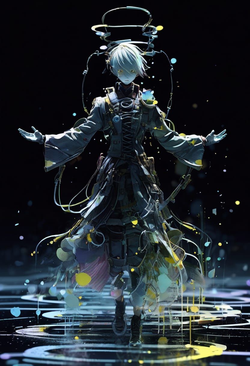 Surreal Digital Dreamscapes with Bold Brushstrokes and Shimm...