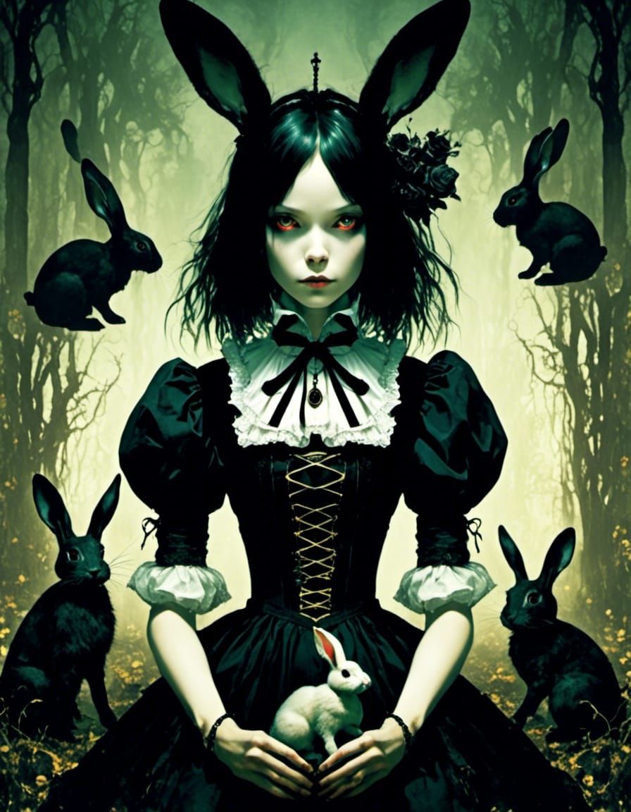 Dark Alice and her bunny