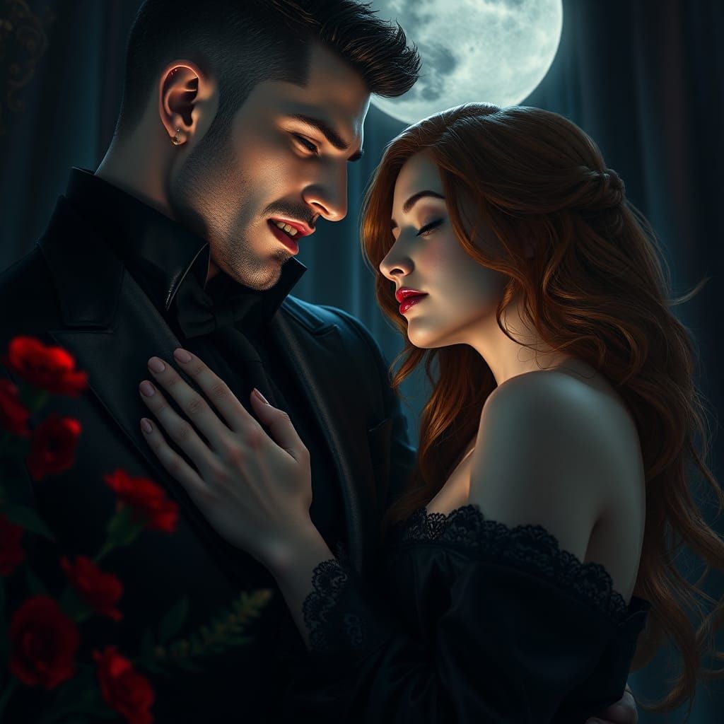 Vampire's Tender Bite: Gothic Romance in Moonlight