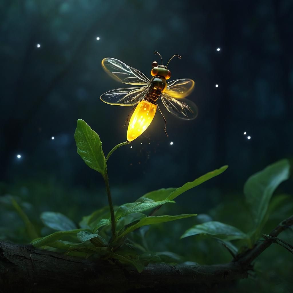Firefly Transforms Girl Into Fairy with Magical Light