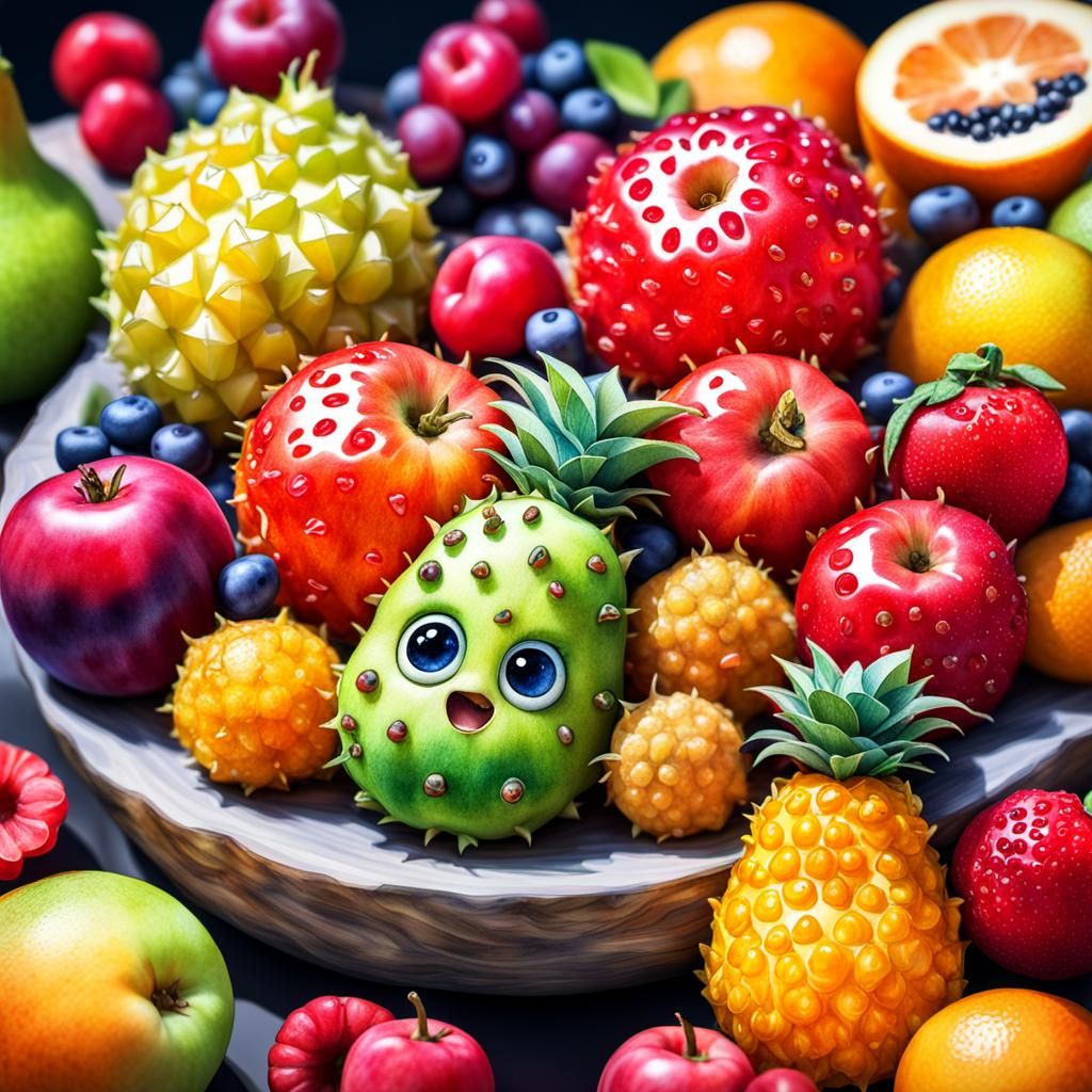 a happy lil chibi pineapple