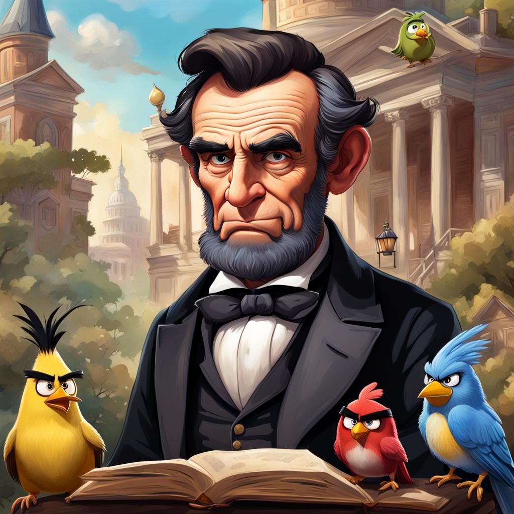 Angry Birds with Abraham Lincoln