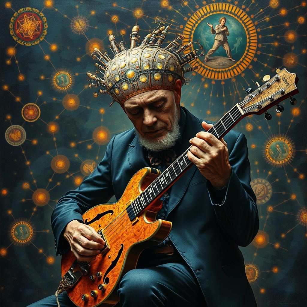 Surreal Jazz Instrumentalist in Dreamcore Surrealism