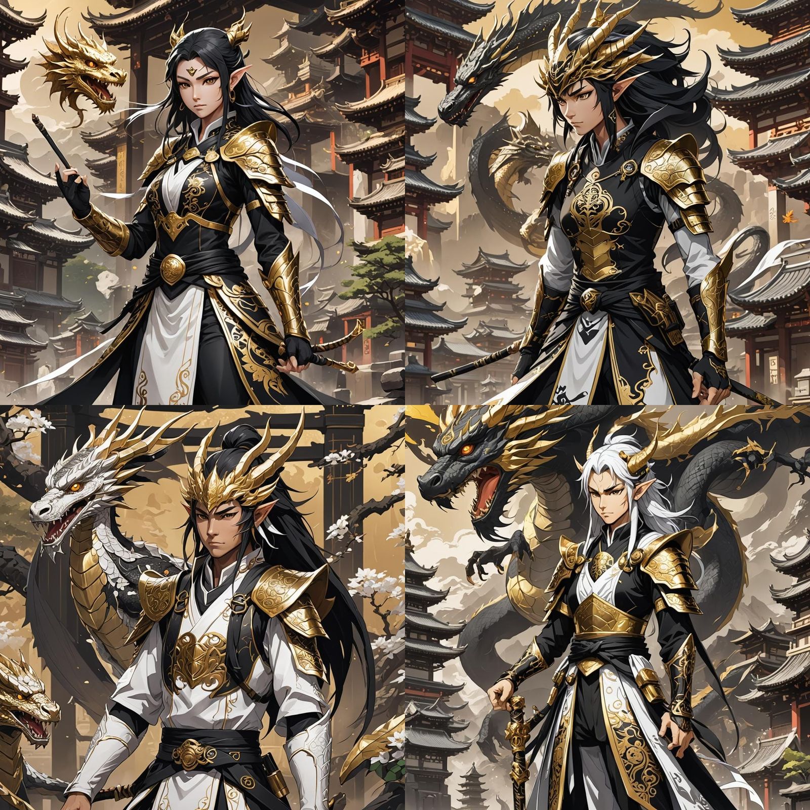 Elf Ninja with Eastern Dragon Character Sheet