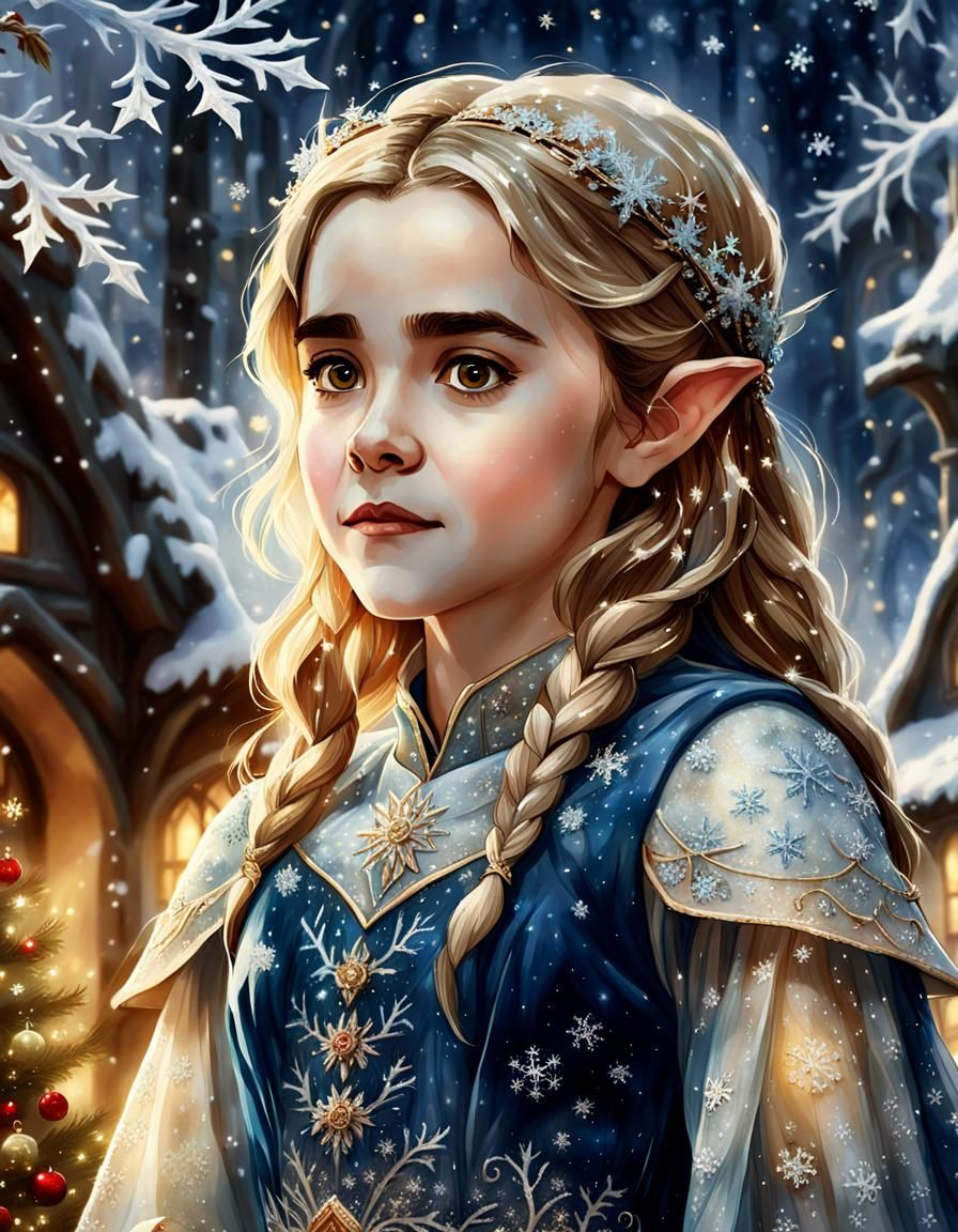 Kiernan Shipka as Enchanted Elf Princess in Whimsical Christ...