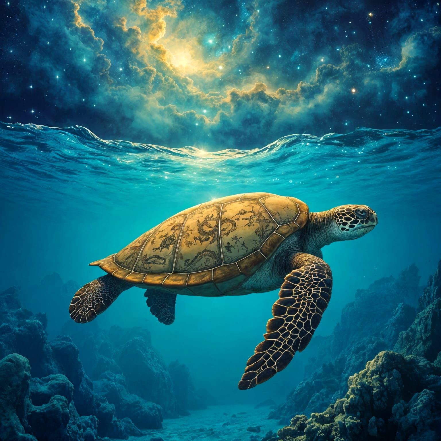 Surreal Sea Turtle Map Guide to Hidden Islands