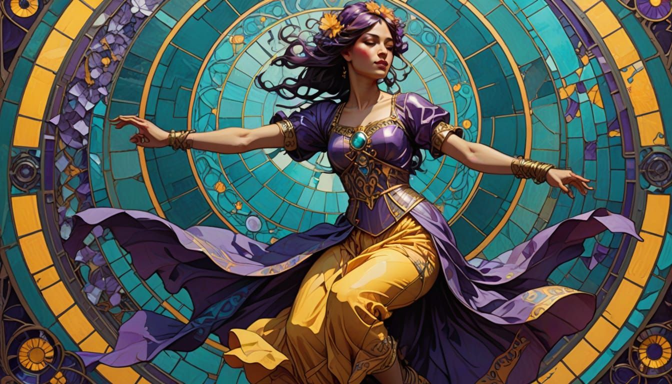 Dynamic 3D Rendering of Breakdancing South Asian Girl