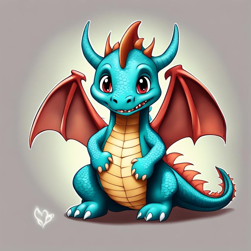Cute Cartoon Dragon