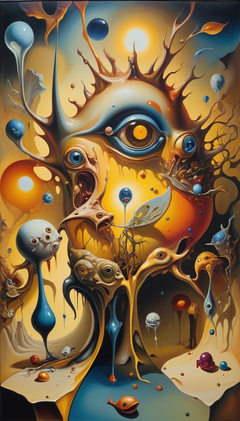 Surreal Dreamscape: An Oil Painting Masterpiece